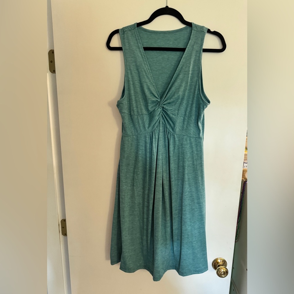Elegant Teal Sleeveless Dress
